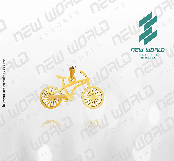 Arquivo de Pingente Bicicleta - Formato DXF - Tamanho 20 mm