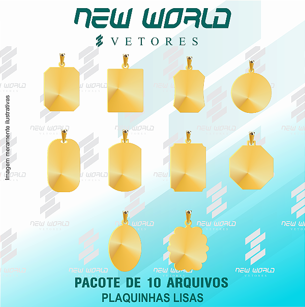 Pacote de Arquivos de Pingente de Plaquinhas Lisas - Formato DXF - Tamanho 25 mm