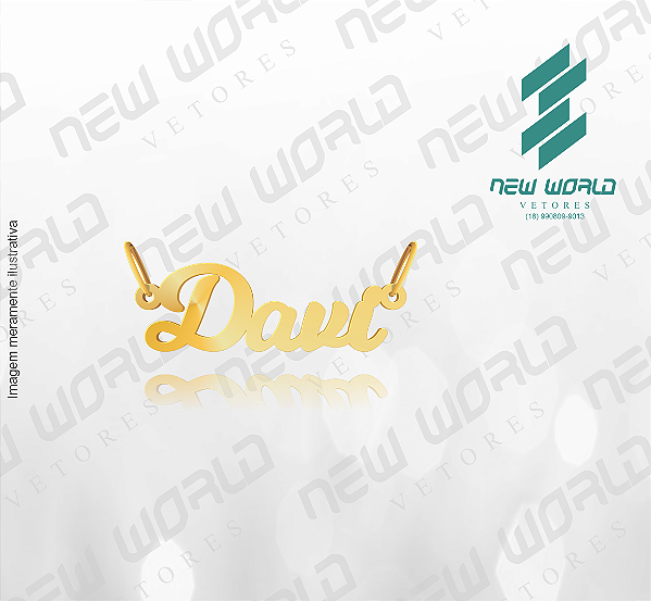 Arquivo de Pingente Nome Davi - Formato DXF - Altura 11 mm