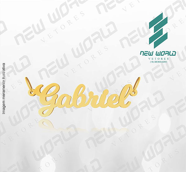 Arquivo de Pingente Nome Gabriel - Formato DXF - Altura 11 mm
