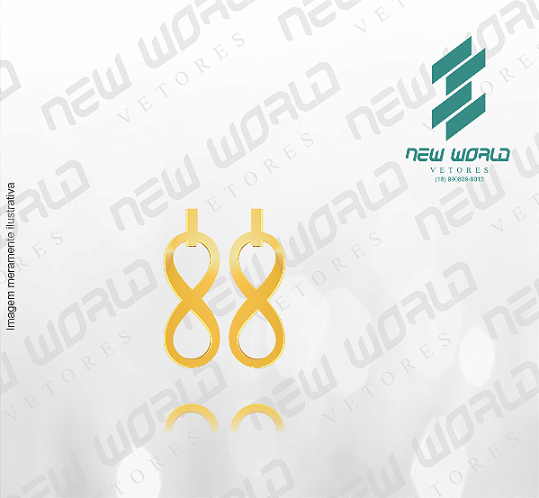 Arquivo de Brinco do Símbolo do Infinito - Formato DXF - Tamanho 30 mm