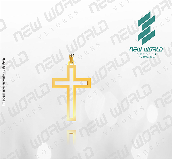 Arquivo de Pingente Cruz Vazada 03 - Formato DXF - Tamanho 30 mm