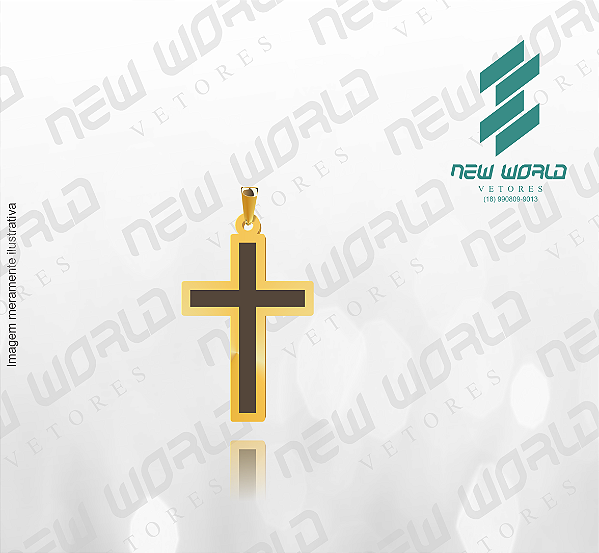 Arquivo de Pingente Cruz em Baixo Relevo - Formato DXF - Tamanho 30 mm