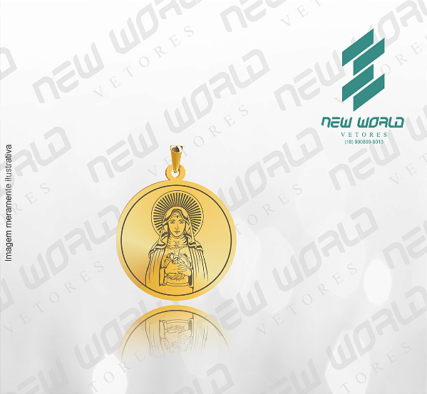 Arquivo de Pingente Santa Rita de Cásia - Formato DXF - Tamanho 20 mm