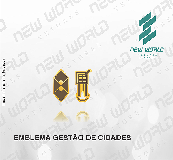 Arquivo de Emblema Gestão de Cidade - Formato DXF - Tamanho 8 mm