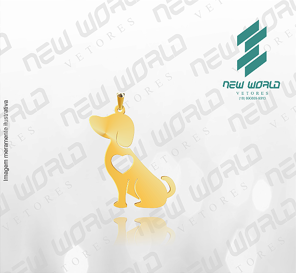 Arquivo de Pingente de Cachorro N°8 - Formato DXF - Tamanho 30 mm