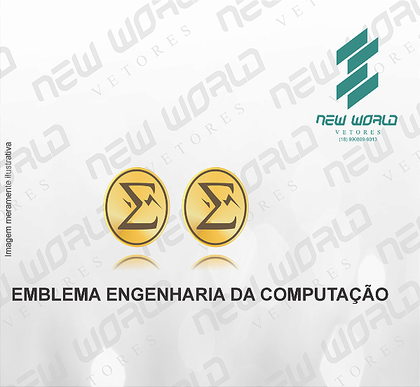 Arquivo de Emblema Engenharia da Computação - Formato DXF - Tamanho 8 mm
