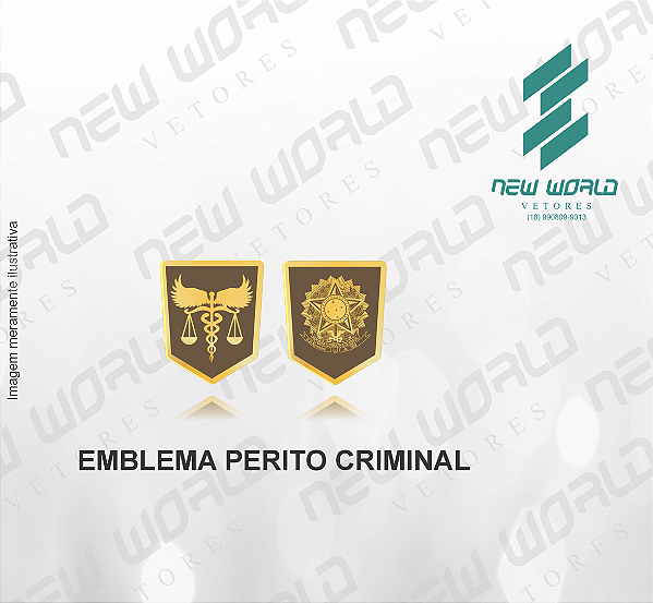 Arquivo de Emblema Perito Criminal - Formato DXF - Tamanho 8 mm