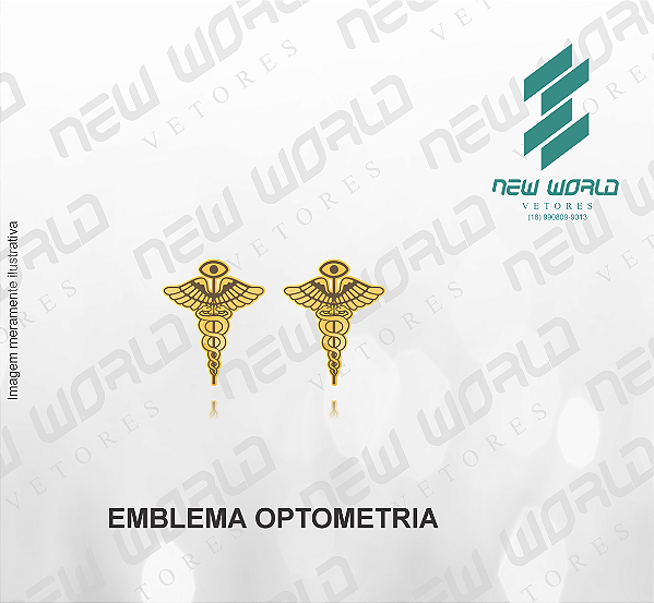 Arquivo de Emblema Optometria - Formato DXF - Tamanho 8 mm
