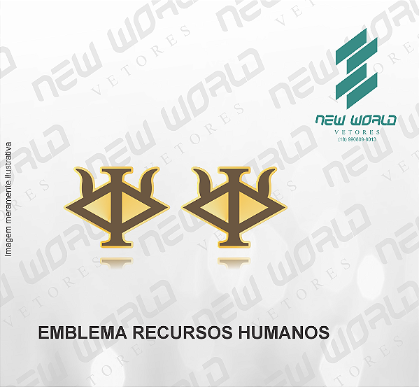 Arquivo de Emblema Recursos Humanos - Formato DXF - Tamanho 8 mm