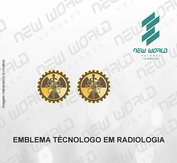 Arquivo de Emblema Técnico em Radiologia - Formato DXF - Tamanho 8 mm