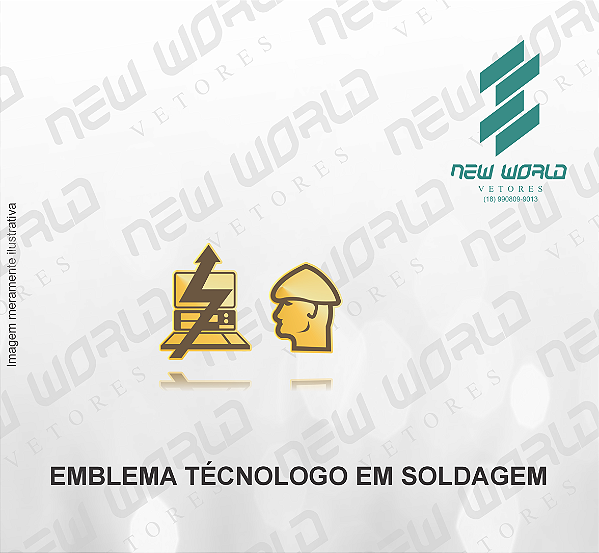 Arquivo de Emblema Técnologo em Soldagem - Formato DXF - Tamanho 8 mm