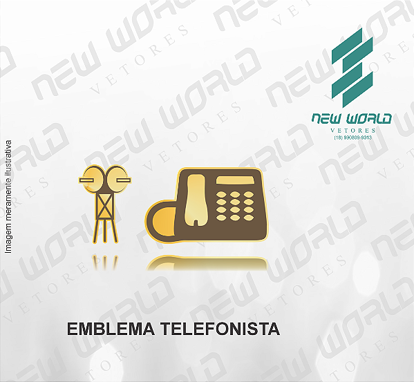 Arquivo de Emblema Telefonista - Formato DXF - Tamanho 8 mm