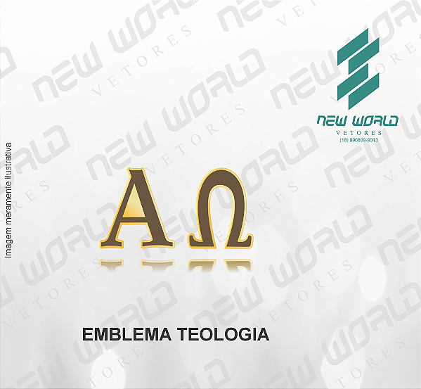 Arquivo de Emblema Teologia - Formato DXF - Tamanho 8 mm