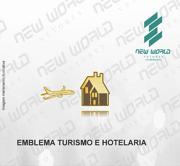 Arquivo de Emblema Turismo e Hotelaria - Formato DXF - Tamanho 8 mm