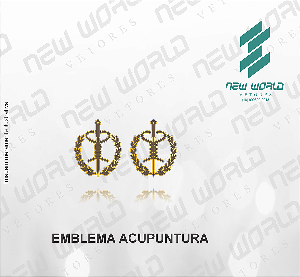 Arquivo de Emblema Acupuntura - Formato DXF - Tamanho 8 mm