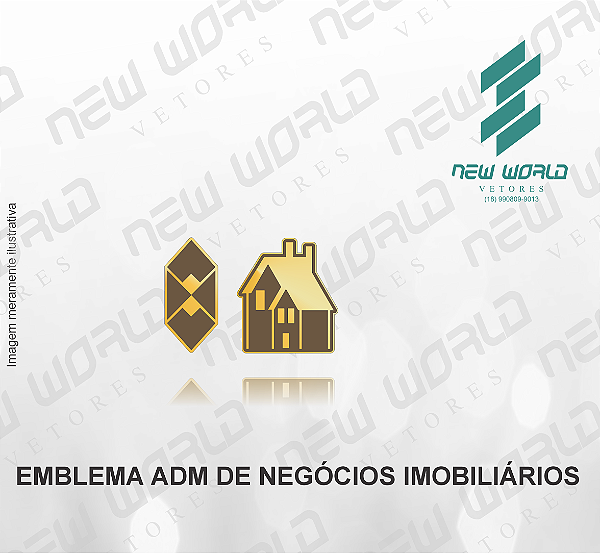 Arquivo de Emblema ADM de Negócios Imobiliarios - Formato DXF - Tamanho 8 mm