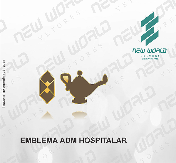 Arquivo de Emblema ADM Hospitalar - Formato DXF - Tamanho 8 mm