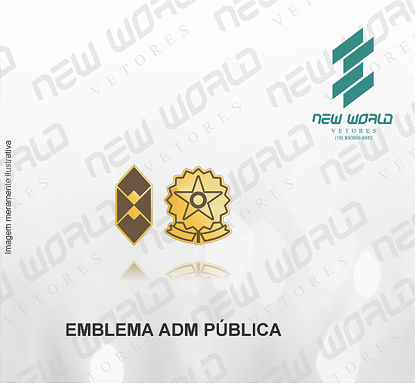 Arquivo de Emblema ADM Pública - Formato DXF - Tamanho 8 mm