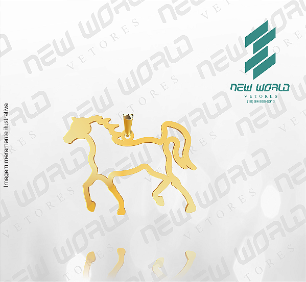 Arquivo de Pingente Cavalo Vazado - Formato DXF - Tamanho 30 mm