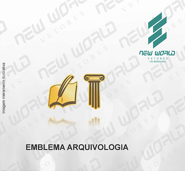 Arquivo de Emblema Arquivologia - Formato DXF - Tamanho 8 mm