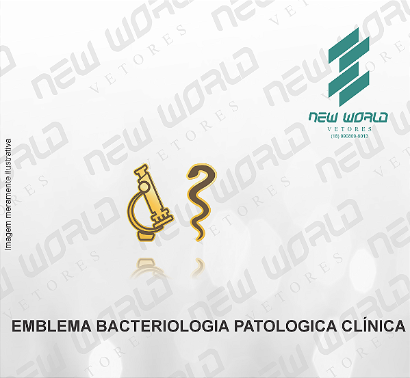 Arquivo de Emblema Bacteriologia Patologia Clinica - Formato DXF - Tamanho 8 mm