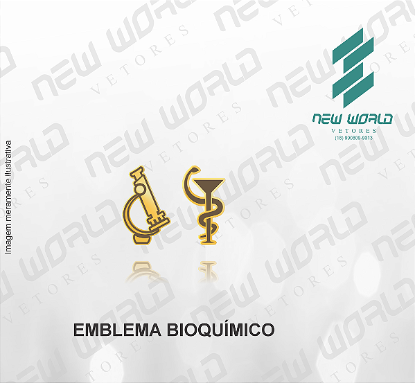 Arquivo de Emblema Bioquímico - Formato DXF - Tamanho 8 mm