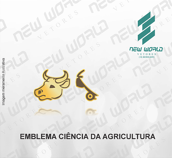 Arquivo de Emblema Ciência da Agricultura - Formato DXF - Tamanho 8 mm