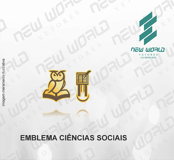 Arquivo de Emblema Ciências Sociais - Formato DXF - Tamanho 8 mm