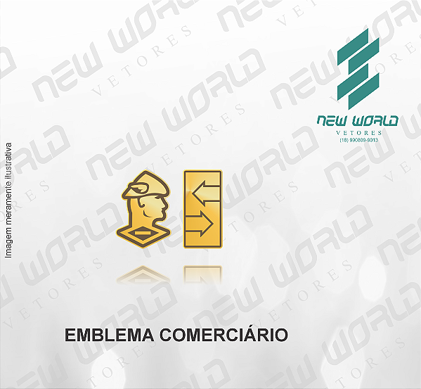 Arquivo de Emblema Comerciário - Formato DXF - Tamanho 8 mm