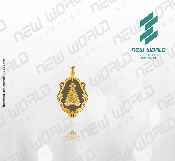 Arquivo de Pingente Nossa Senhora Aparecida com Moldura Detalhada - Formato DXF - Tamanho 30 mm