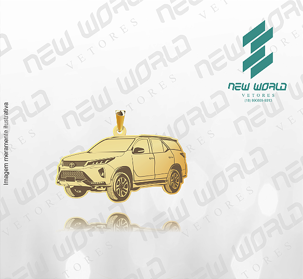 Arquivo de Pingente de Caminhonete SW4 Hilux - Formato DXF - Tamanho 30 mm