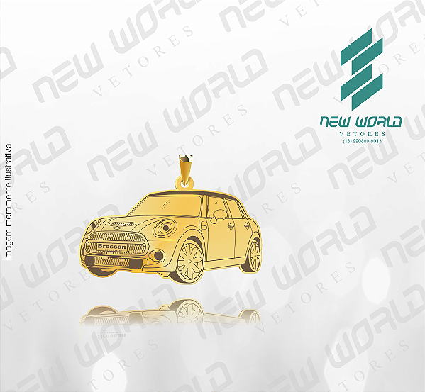 Arquivo de Pingente de Mini Cooper - Formato DXF - Tamanho 30 mm