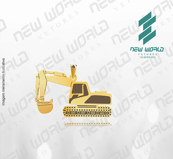 Arquivo de Pingente Retroescavadeira 1 - Formato DXF - Tamanho 30 mm