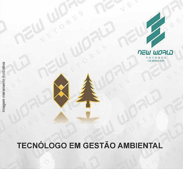 Arquivo de Emblema de Tecnólogo em Gestão Ambiental - Formato DXF - Tamanho 8 mm