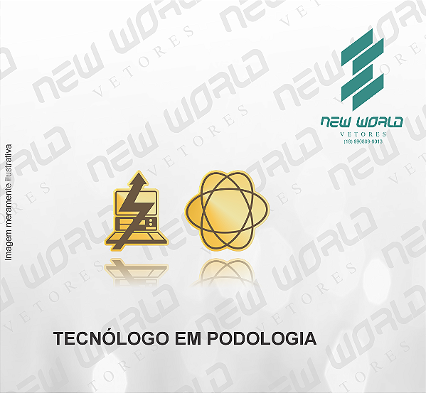 Arquivo de Emblema de Tecnólogo em Podologia - Formato DXF - Tamanho 8 mm