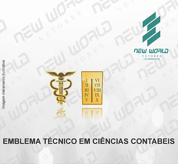 Arquivo de Emblema de Técnico em Ciências Contabeis - Formato DXF - Tamanho 8 mm