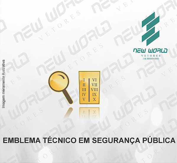 Arquivo de Emblema de Técnico em Segurança Pública - Formato DXF - Tamanho 8 mm