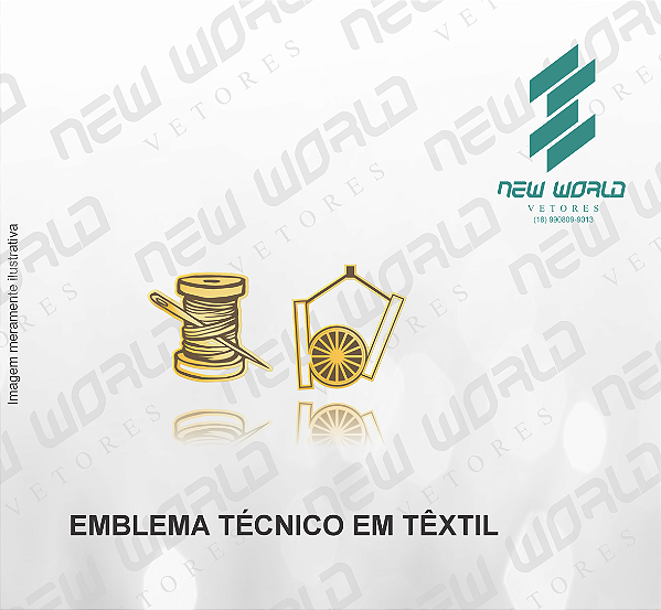 Arquivo de Emblema de Técnico Têxtil - Formato DXF - Tamanho 8 mm