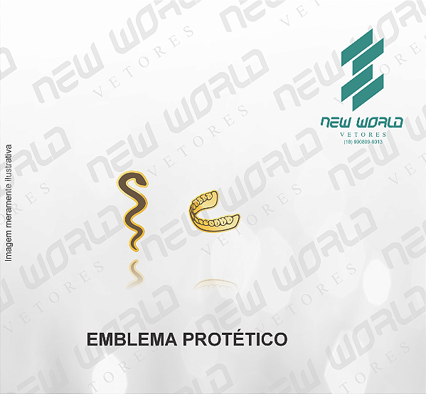 Arquivo de Emblema de Protético - Formato DXF - Tamanho 8 mm