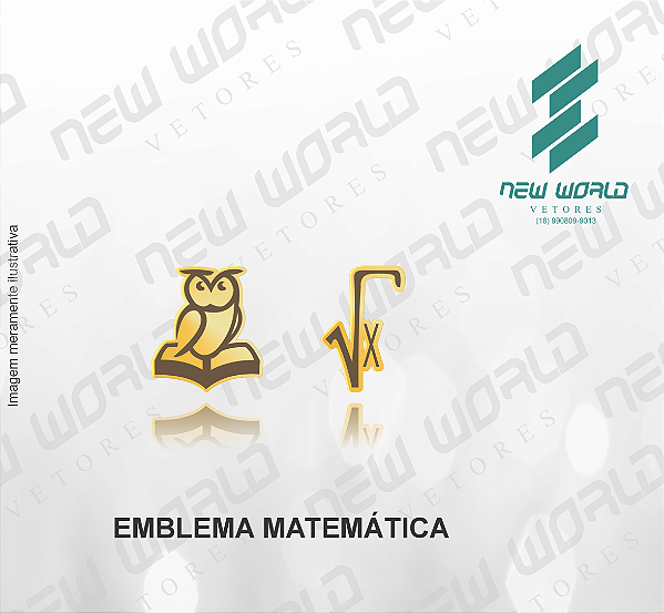 Arquivo de Emblema de Matemática - Formato DXF - Tamanho 8 mm