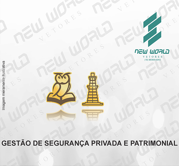 Arquivo de Emblema de Gestão de Segurança Privada e Patrimonial - Formato DXF - Tamanho 8 mm