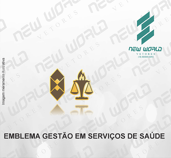 Arquivo de Emblema de Gestão de Serviços de Saúde - Formato DXF - Tamanho 8 mm