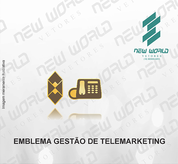 Arquivo de Emblema de Gestão de Telemarketing - Formato DXF - Tamanho 8 mm