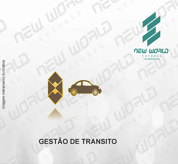 Arquivo de Emblema de Gestão de Transito - Formato DXF - Tamanho 8 mm