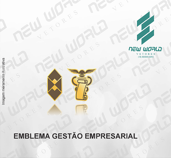 Arquivo de Emblema de Gestão Empresarial - Formato DXF - Tamanho 8 mm