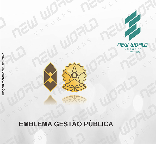 Arquivo de Emblema de Gestão Pública - Formato DXF - Tamanho 8 mm