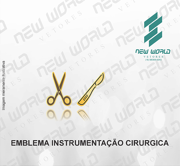 Arquivo de Emblema de Instrumentação Cirúrgica - Formato DXF - Tamanho 8 mm
