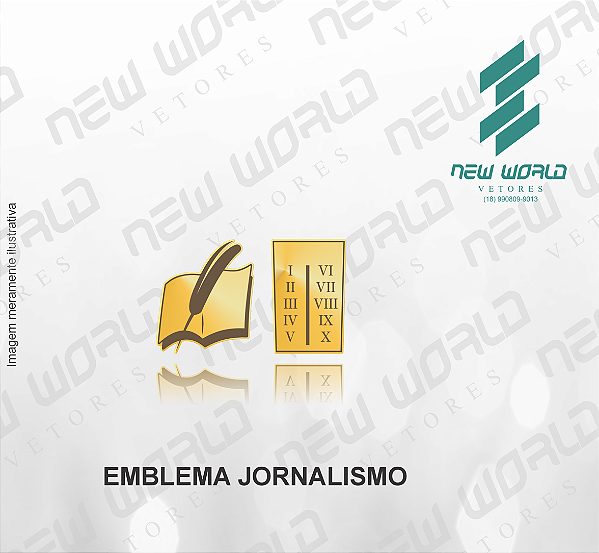 Arquivo de Emblema de Jornalismo - Formato DXF - Tamanho 8 mm