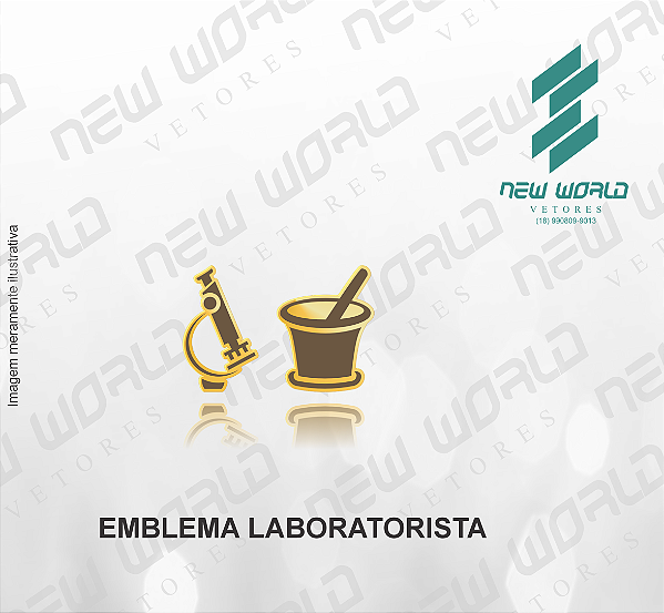 Arquivo de Emblema de Laboratorista - Formato DXF - Tamanho 8 mm